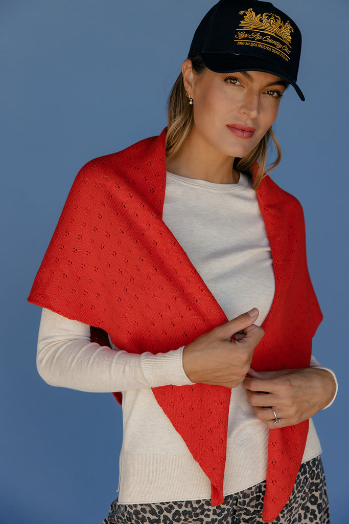 Carina Pointelle Wrap Scarf