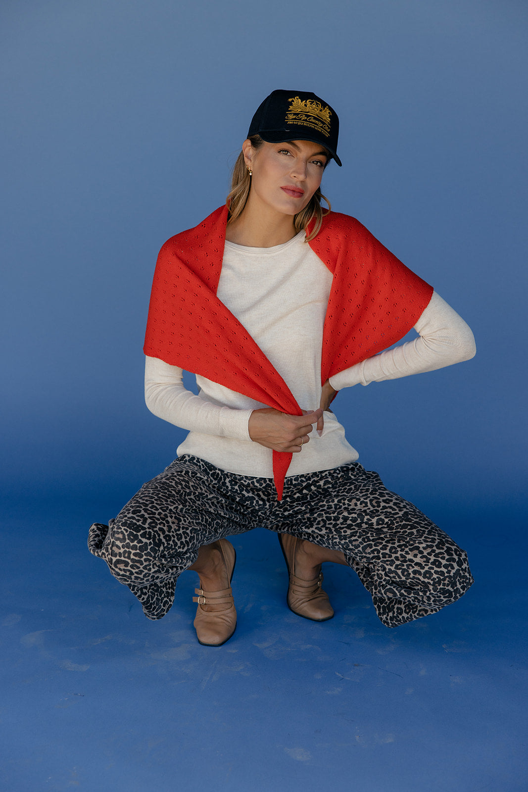 Carina Pointelle Wrap Scarf