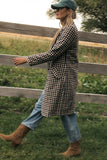 Checking In Plaid Coat