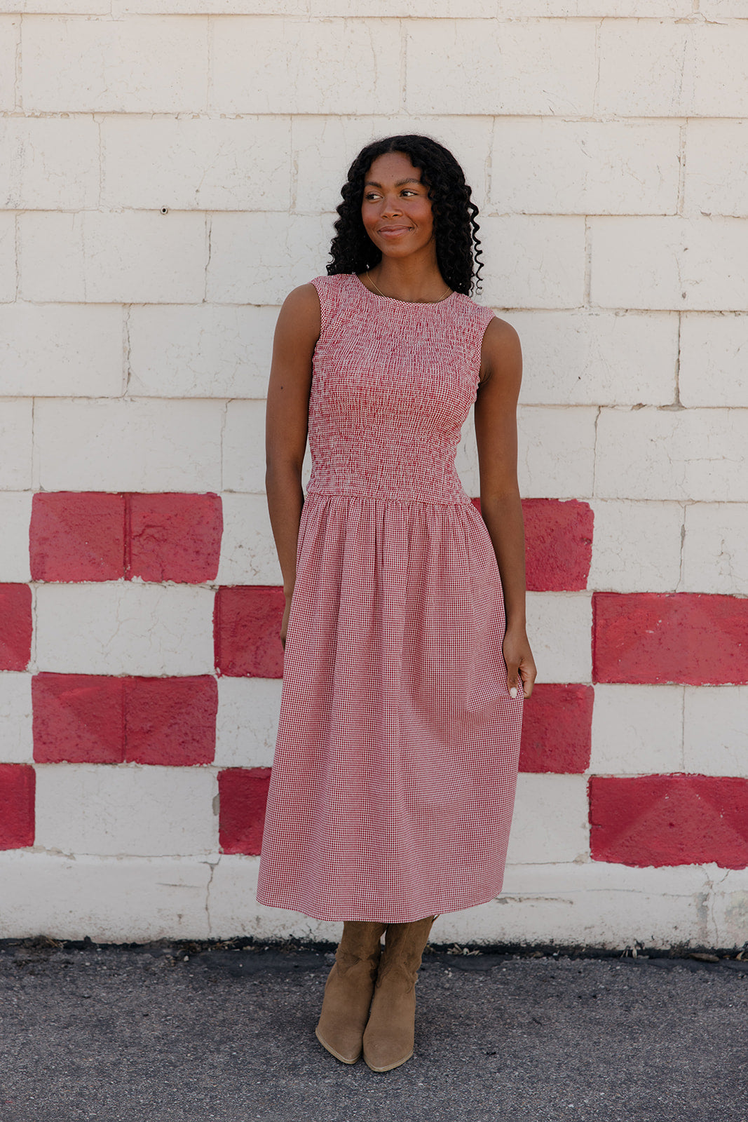 Americana Highway Gingham Dress