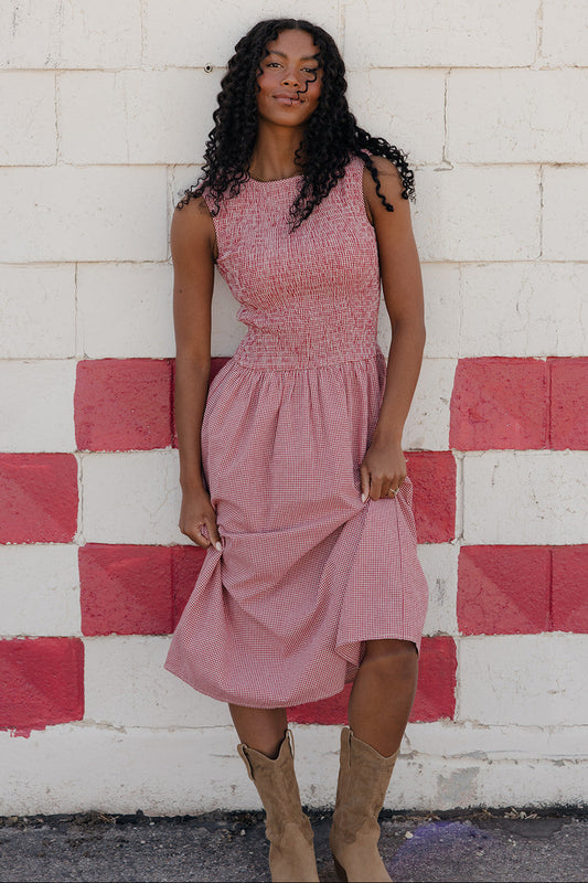 Americana Highway Gingham Dress