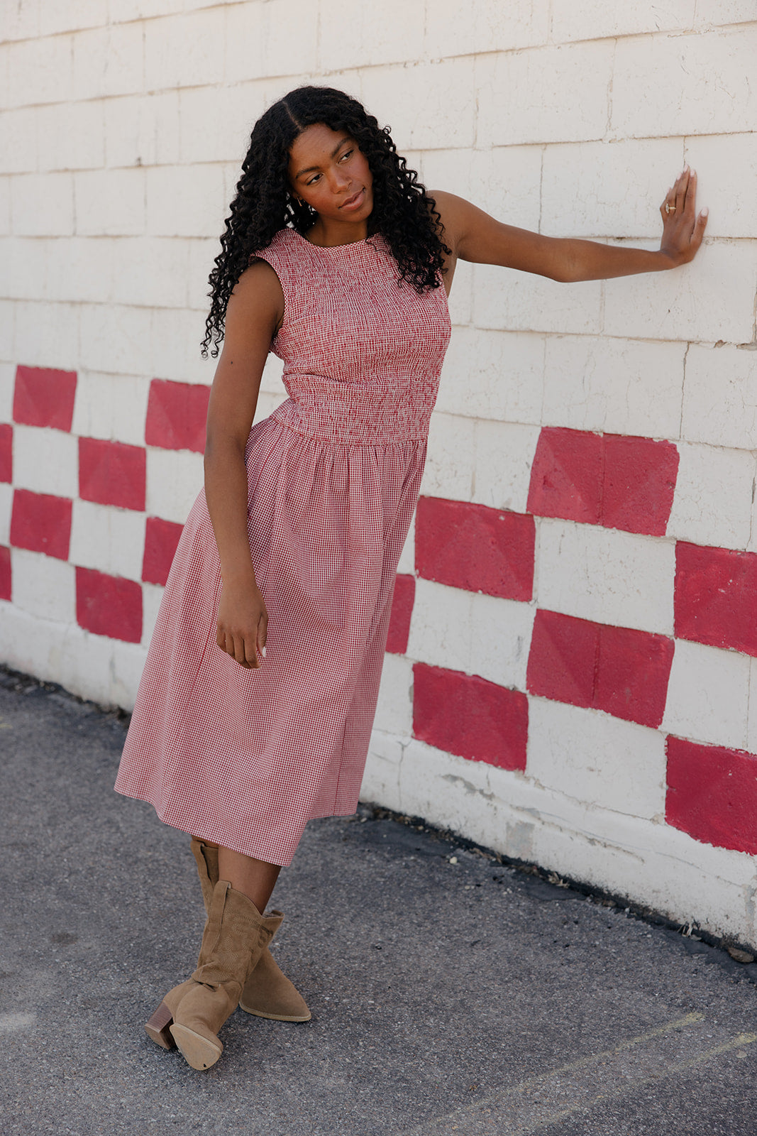 Americana Highway Gingham Dress