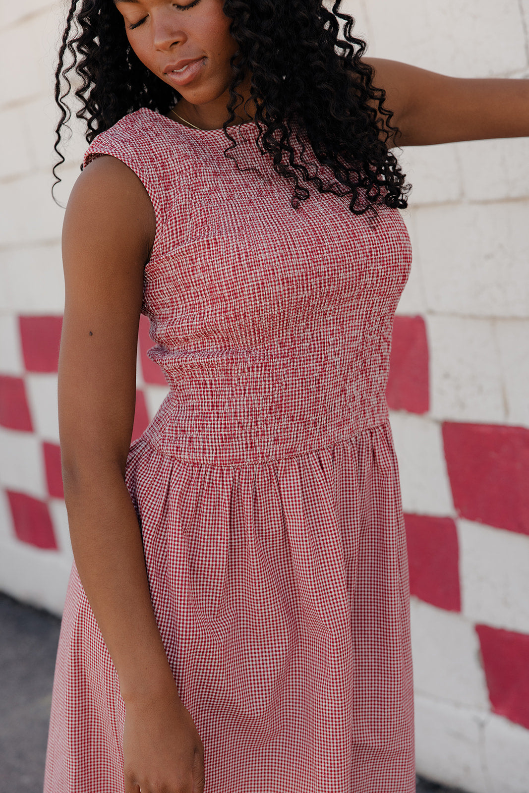 Americana Highway Gingham Dress