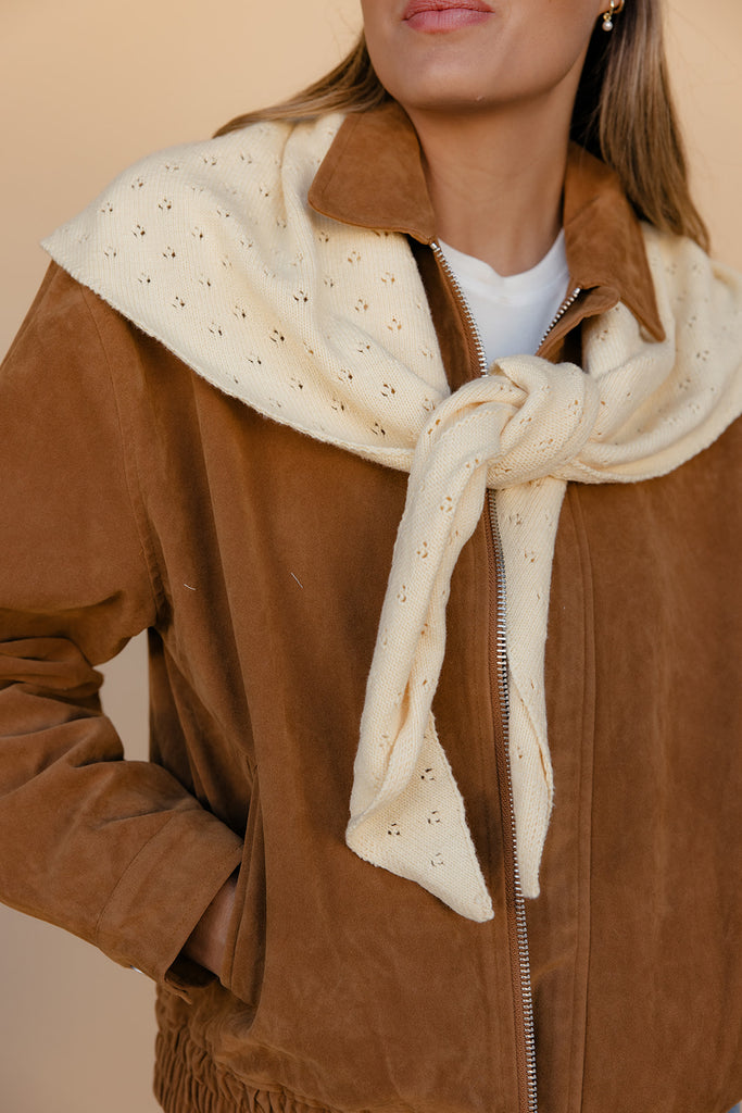 Carina Pointelle Wrap Scarf