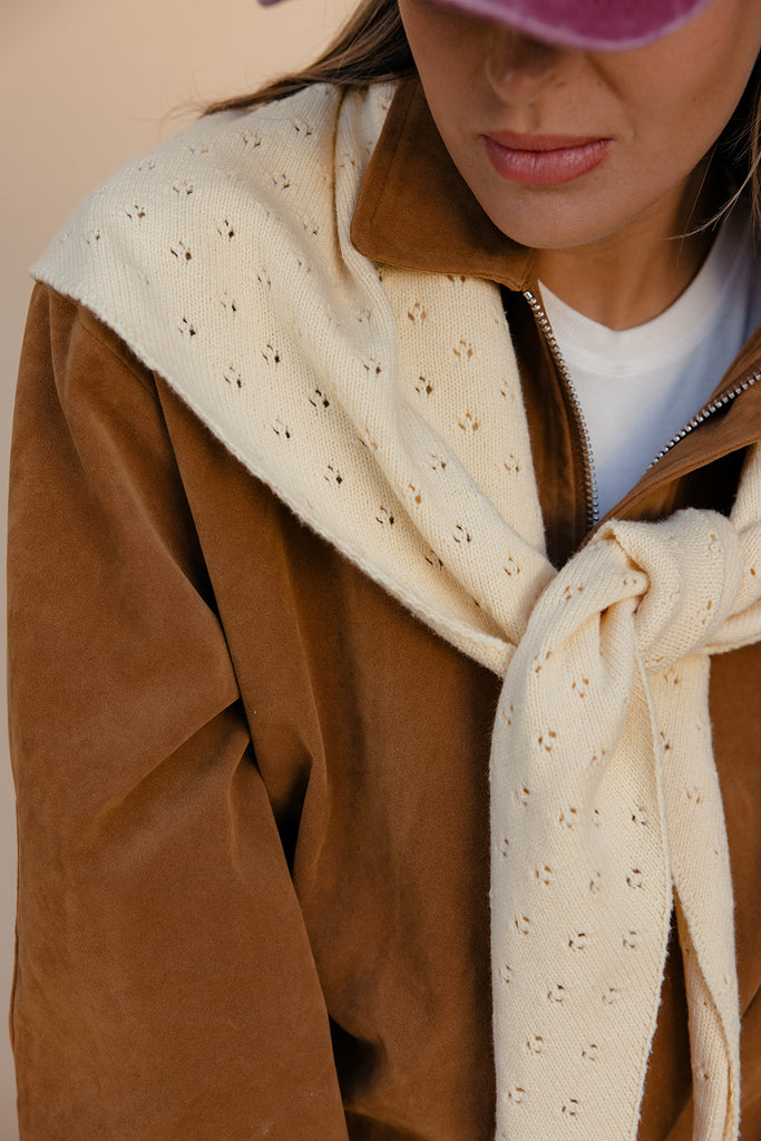 Carina Pointelle Wrap Scarf