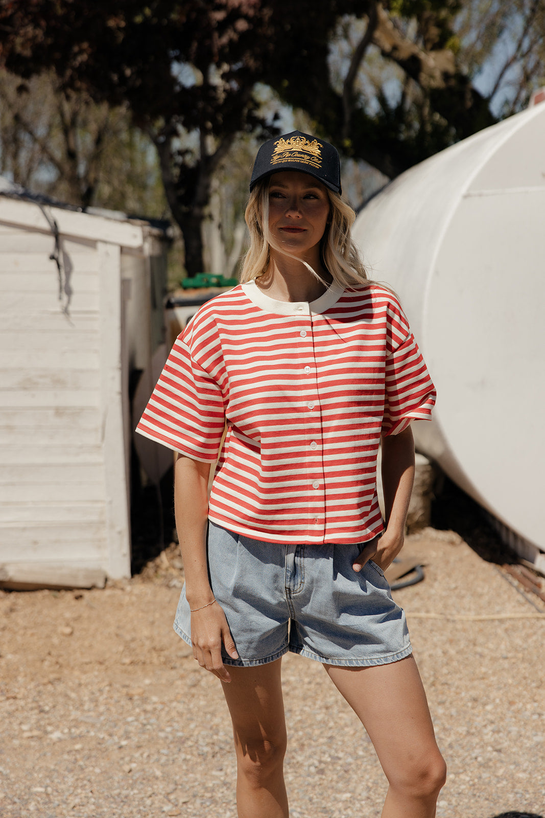 Firecracker Button Down Top