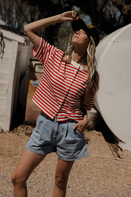 Firecracker Button Down Top