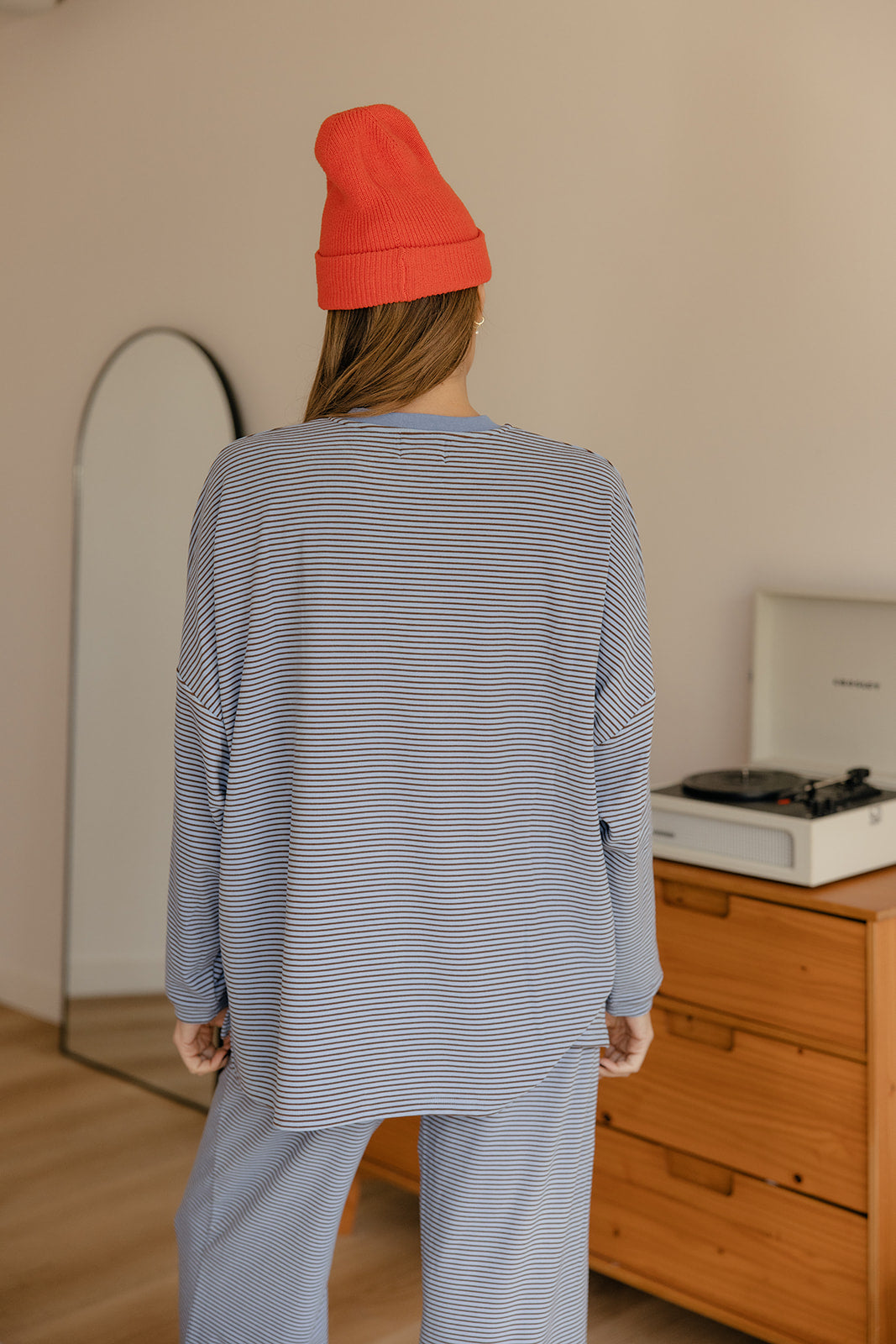 Cozy Cloud Stripe Pullover