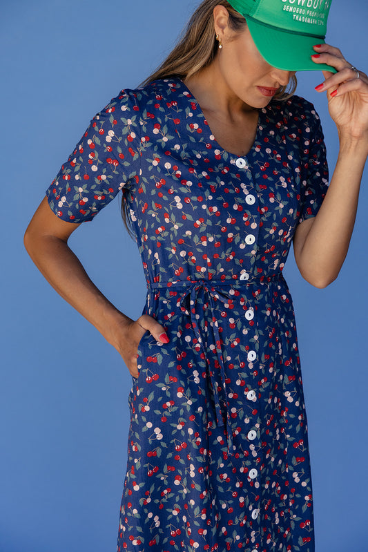 The Cherry Button Down Dress