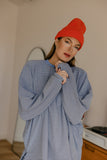 Cozy Cloud Stripe Pullover