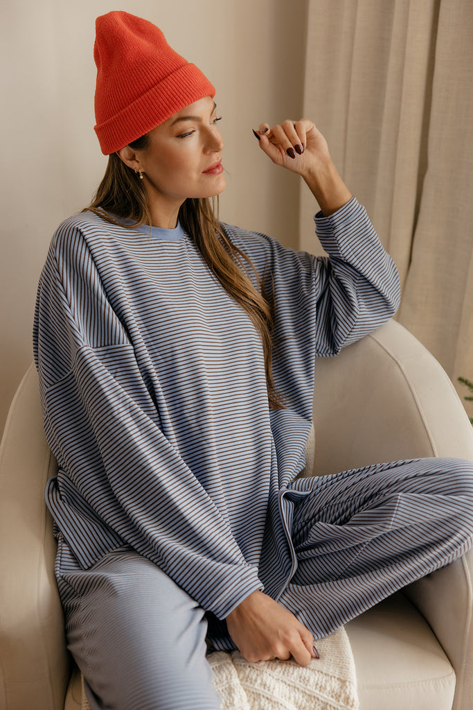 Cozy Cloud Stripe Pants