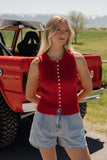 Golden Glow Button Tank