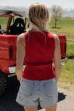 Golden Glow Button Tank