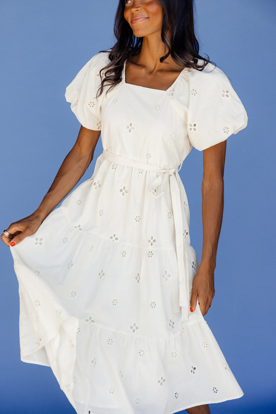 Sophia Eyelet Midi