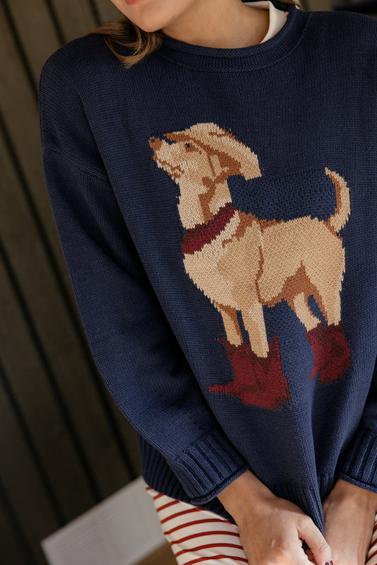 Pup In Boots Sweater