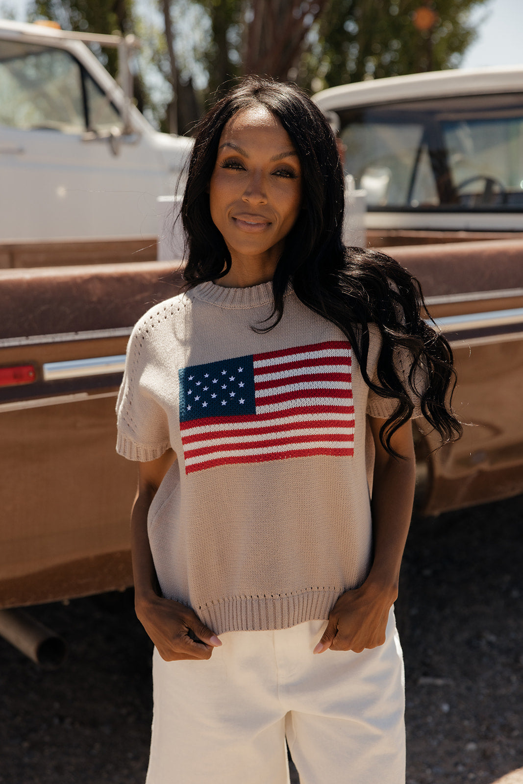 Old Glory Short Sleeve Sweater