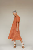 Rust Revival Tiered Dress