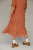 Rust Revival Tiered Dress