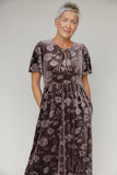 Velvet Ember Midi Dress