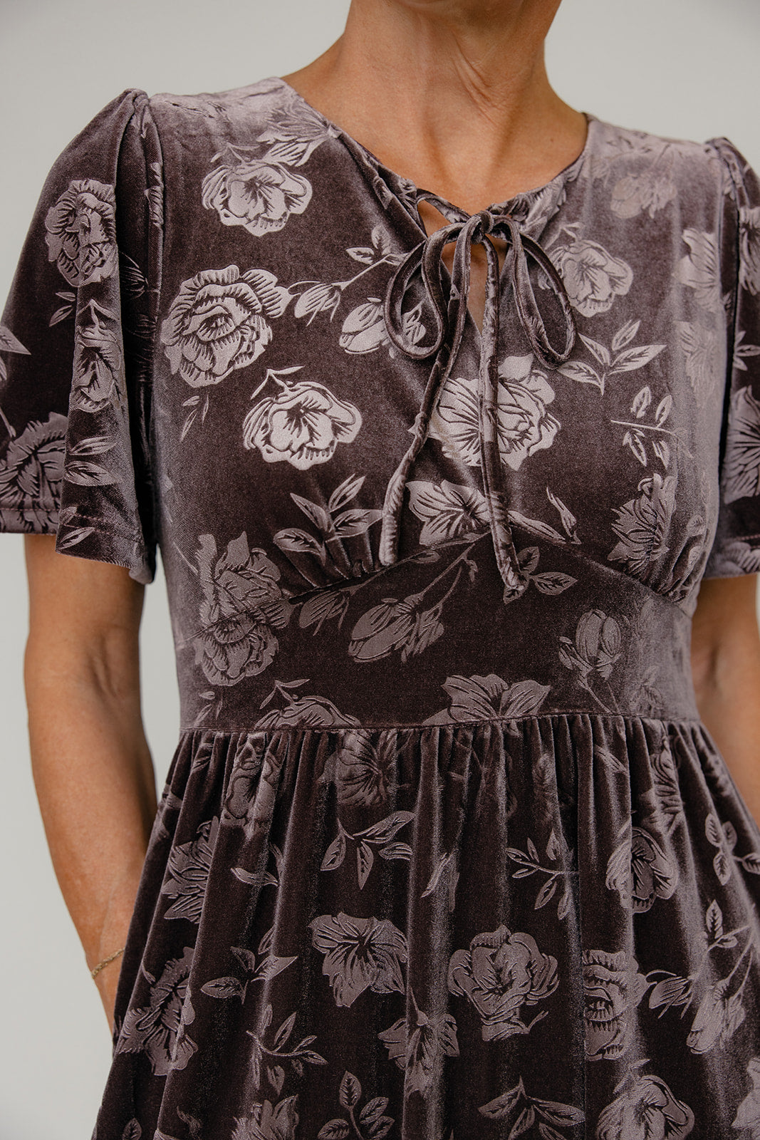 Velvet Ember Midi Dress