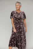 Velvet Ember Midi Dress