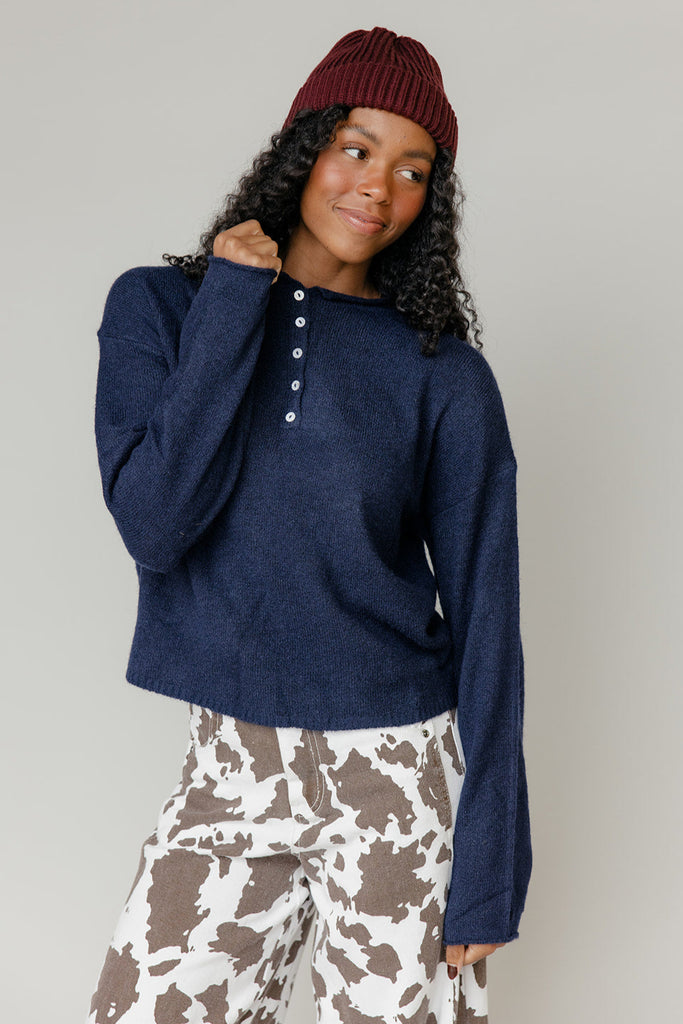 Nightshade Henley Sweater