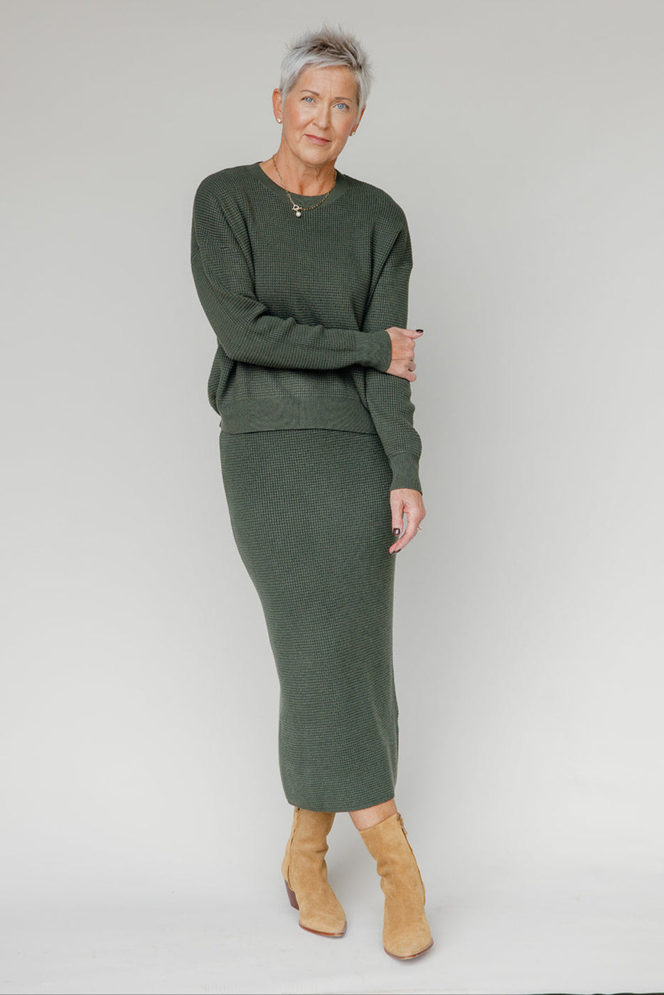 Brantley Waffle Textured Skirt