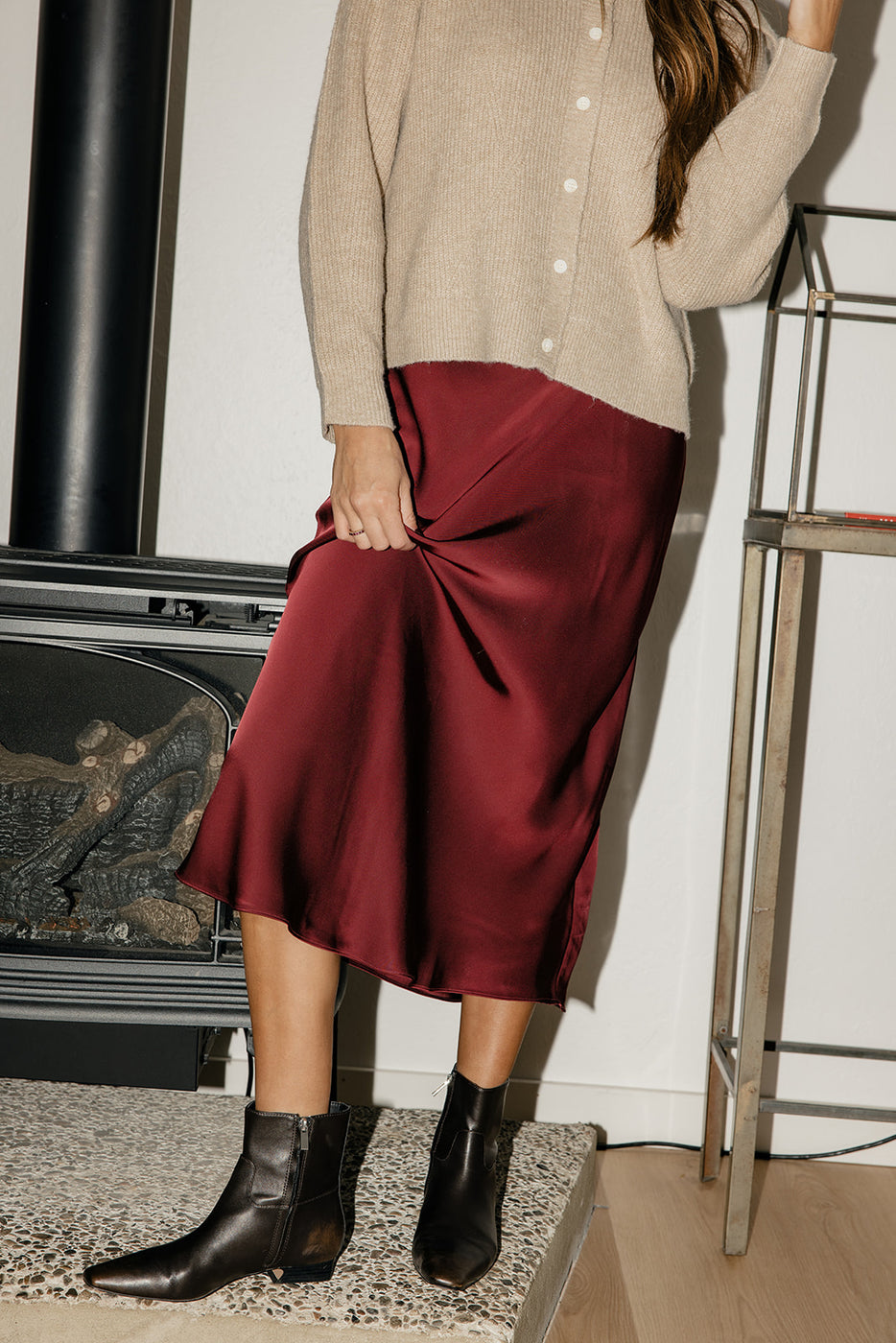 Holiday Muse Satin Skirt