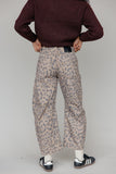 Free People Good Luck Printed Barrel Jeans