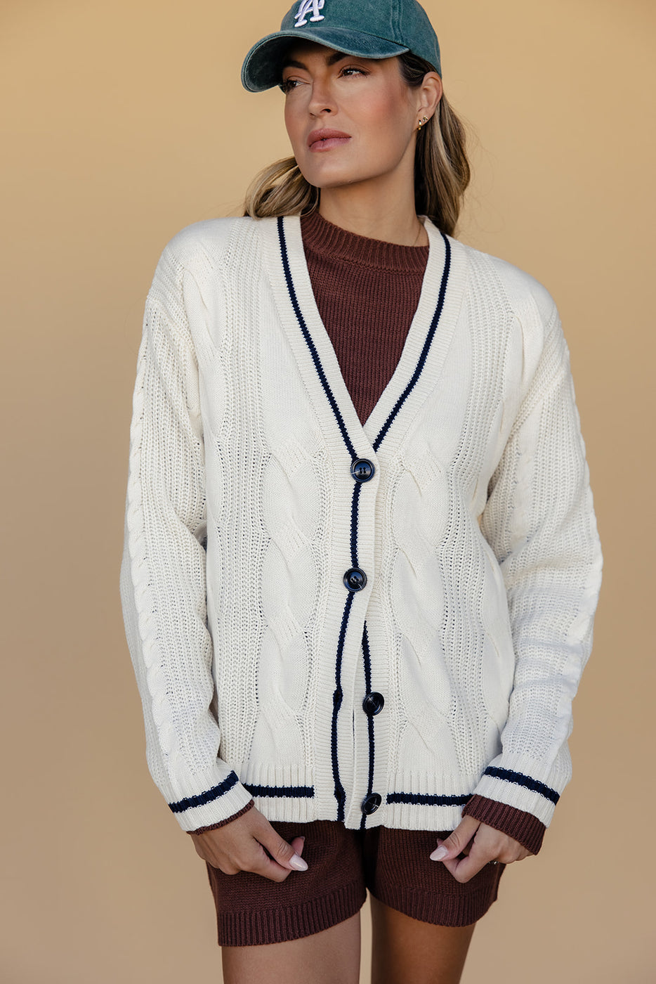 Just Like Folklore Cable Knit Cardigan