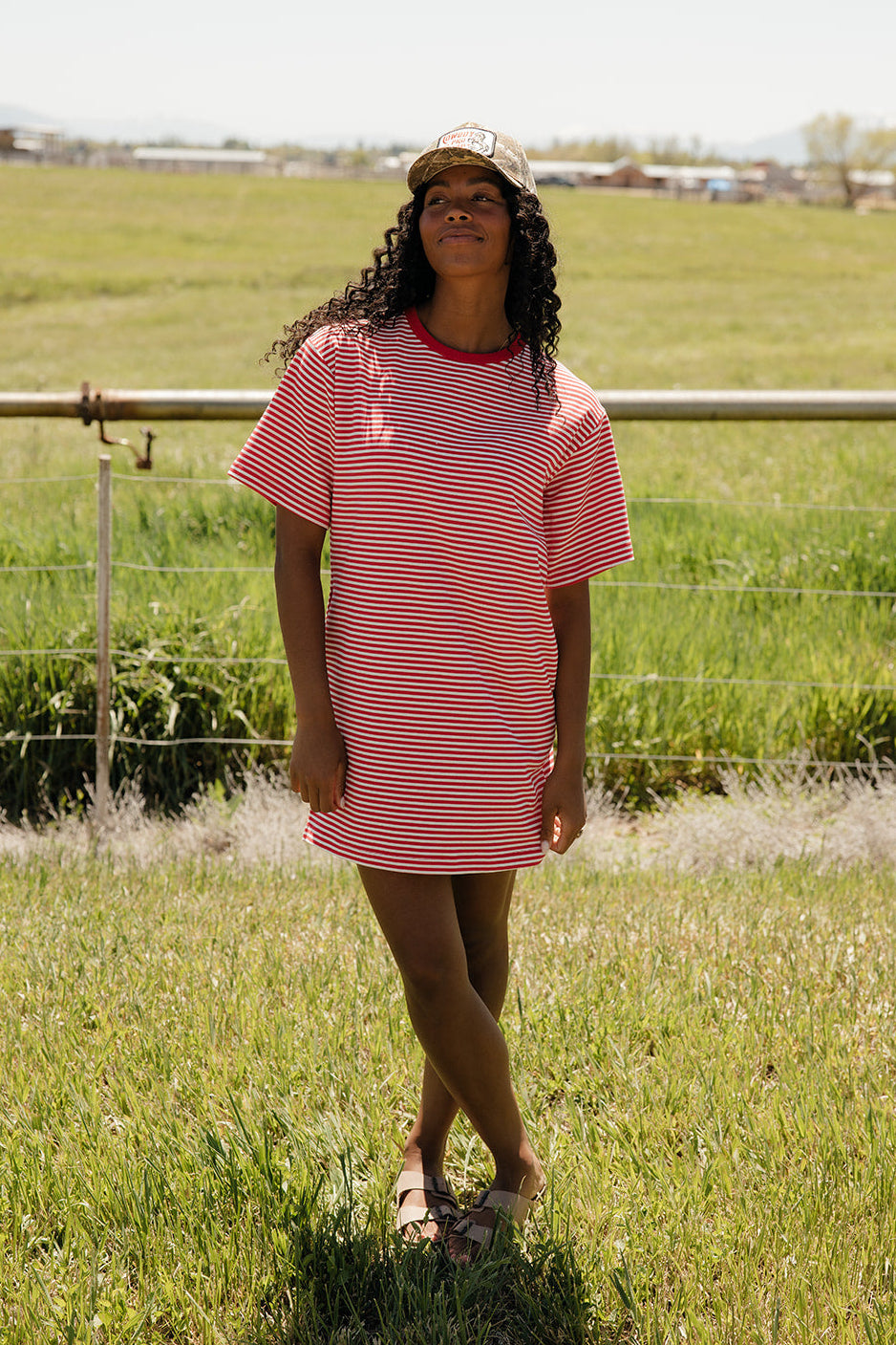 Backyard Bonfire Stripe Dress