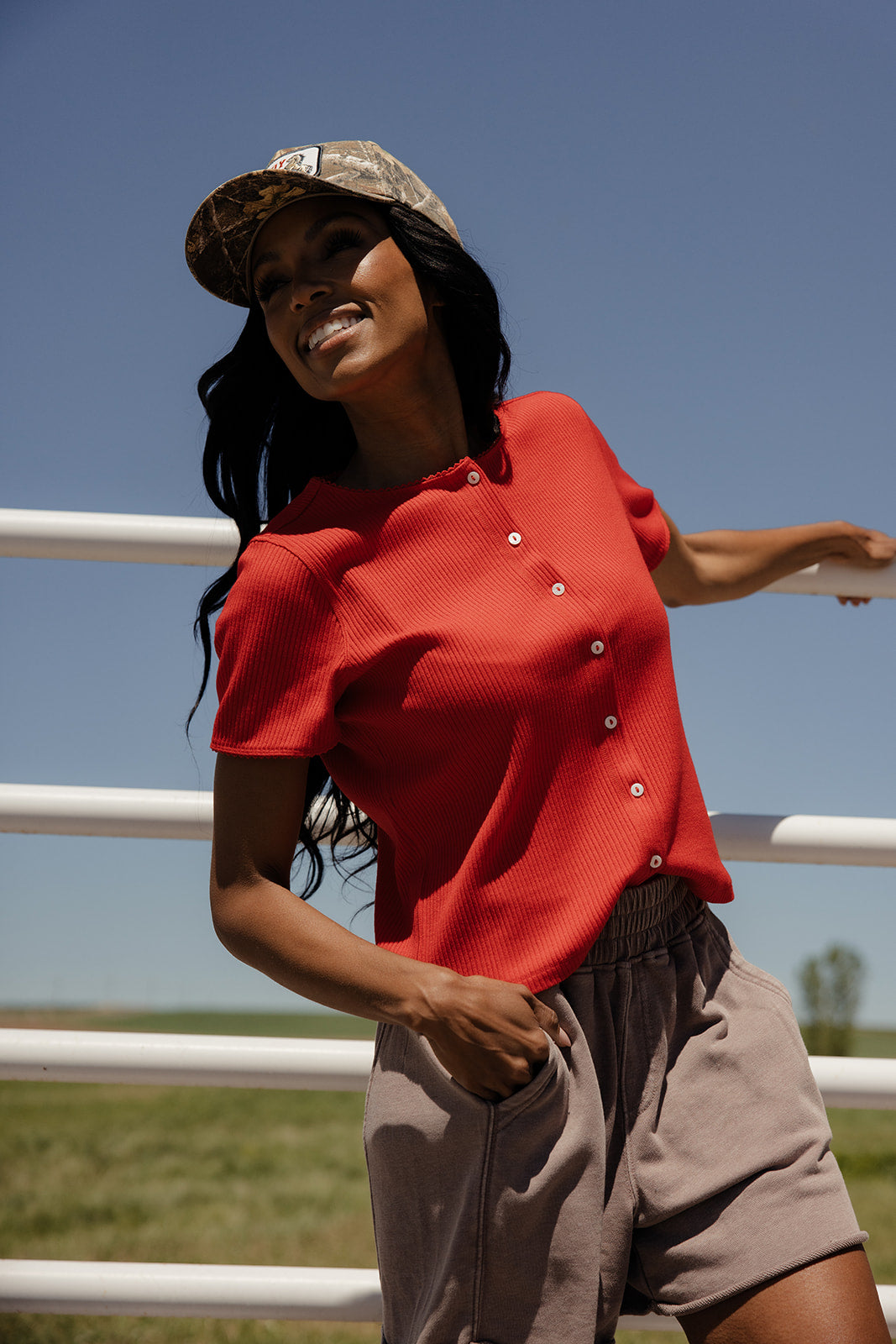 Main Street Button Blouse