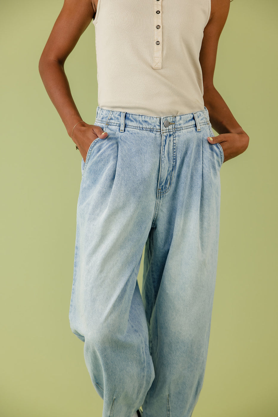 a person wearing a pair of jeans