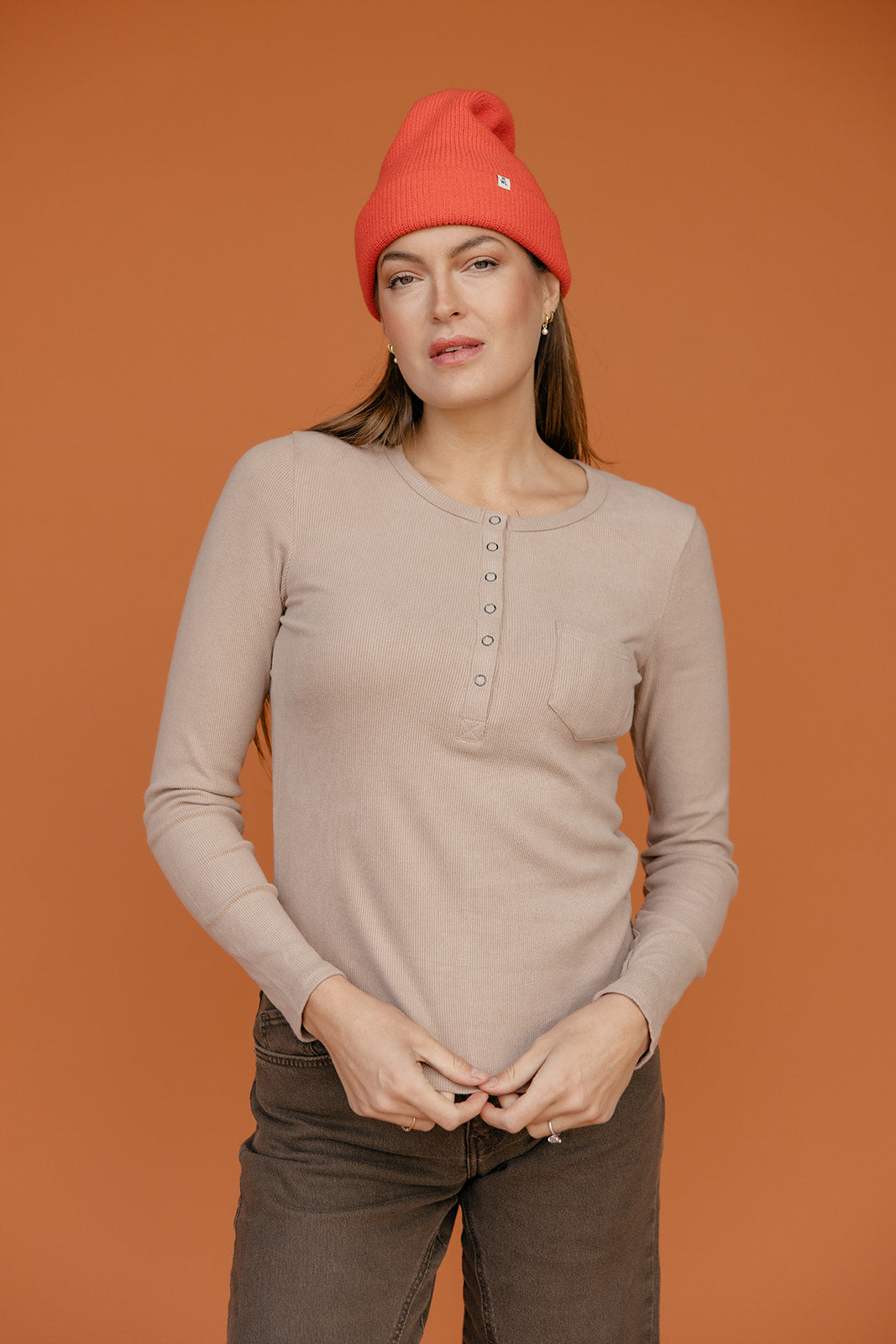 Cinder Henley Pocket Tee