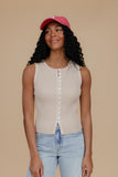 Golden Glow Button Tank