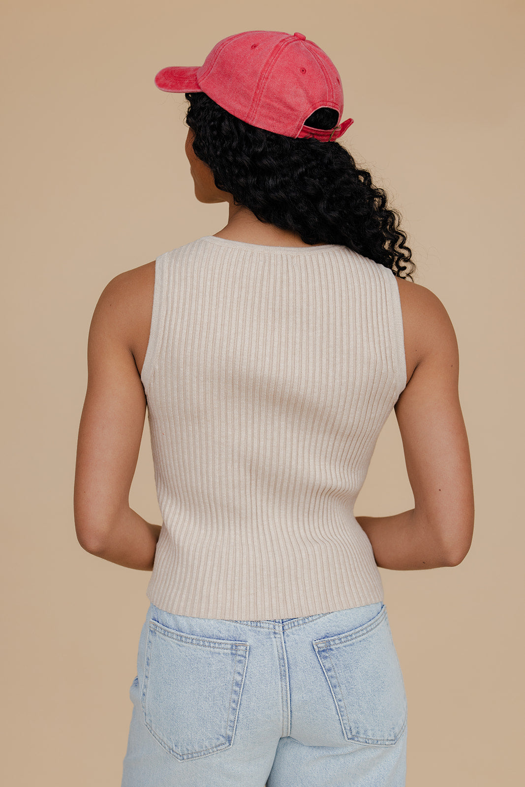 Golden Glow Button Tank
