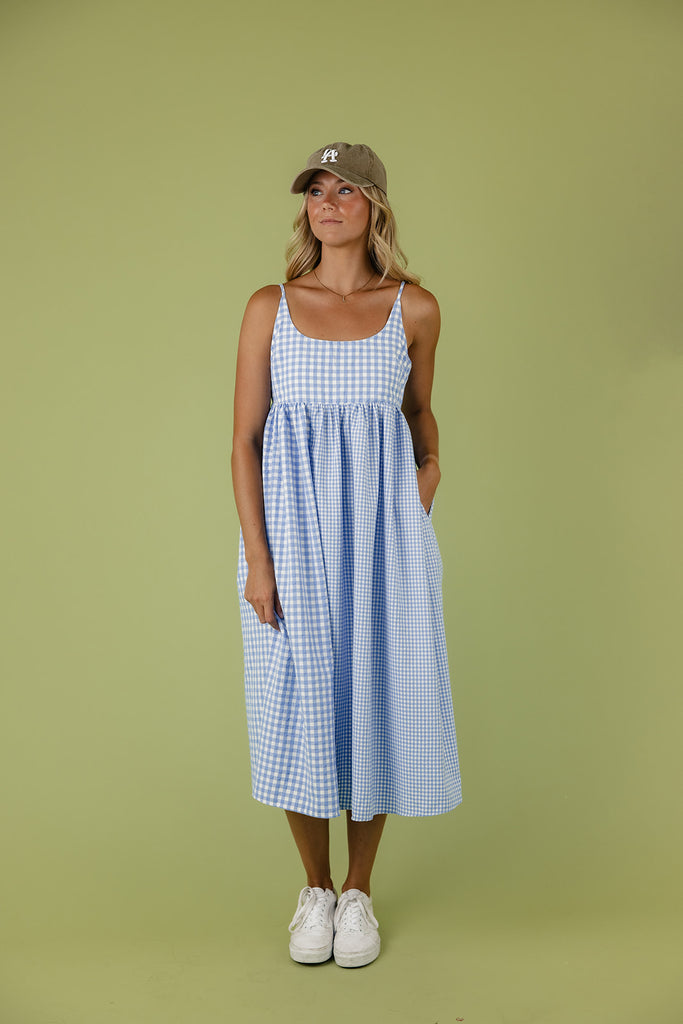 Lost In Your Arms Gingham Dress