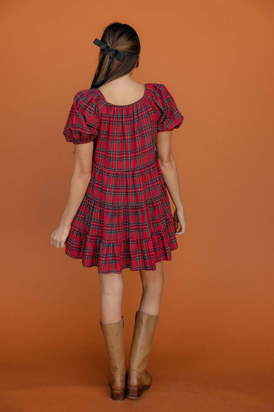 Sugarplum Plaid Mini Dress