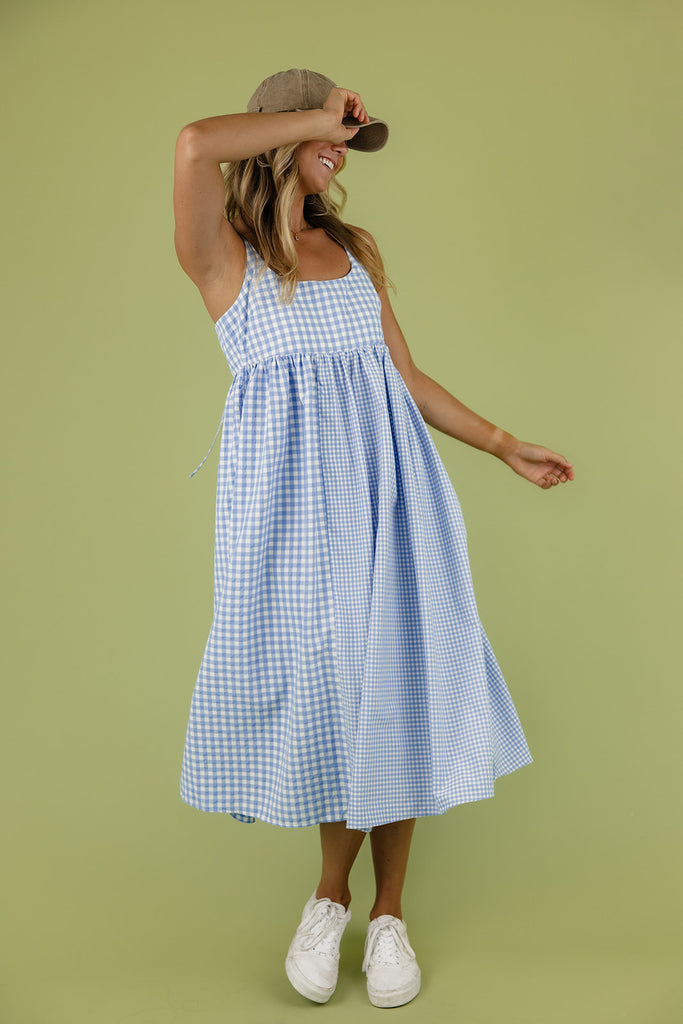 Lost In Your Arms Gingham Dress