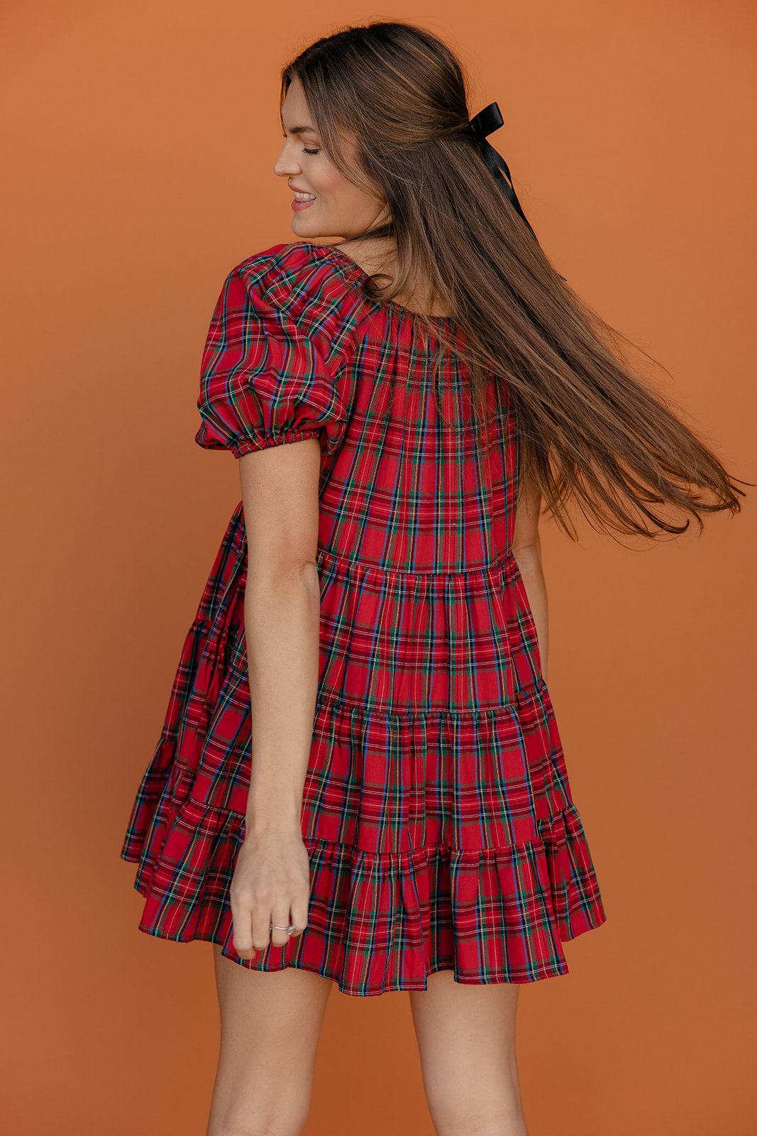 Sugarplum Plaid Mini Dress