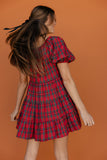 Sugarplum Plaid Mini Dress