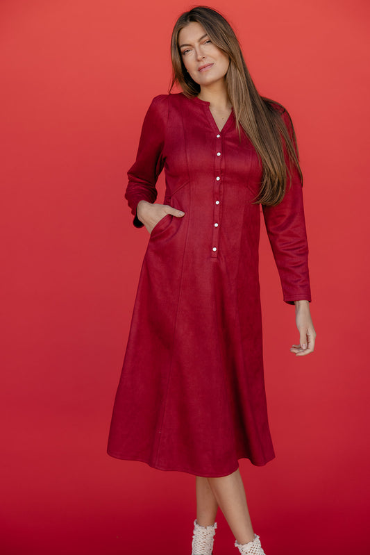 Evelyn Button Dress