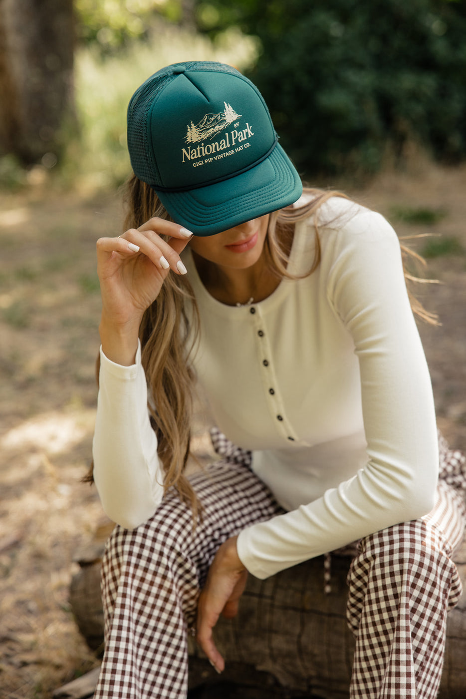 a woman wearing a hat