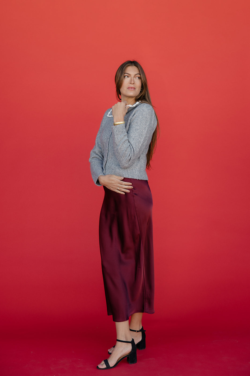 Holiday Muse Satin Skirt