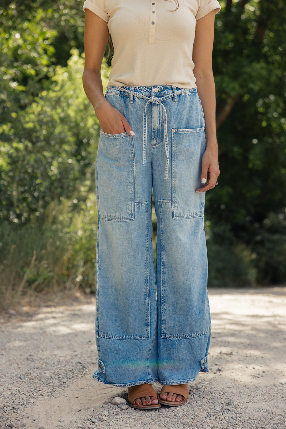 a person wearing a pair of jeans