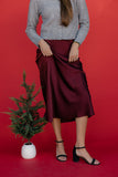 Holiday Muse Satin Skirt