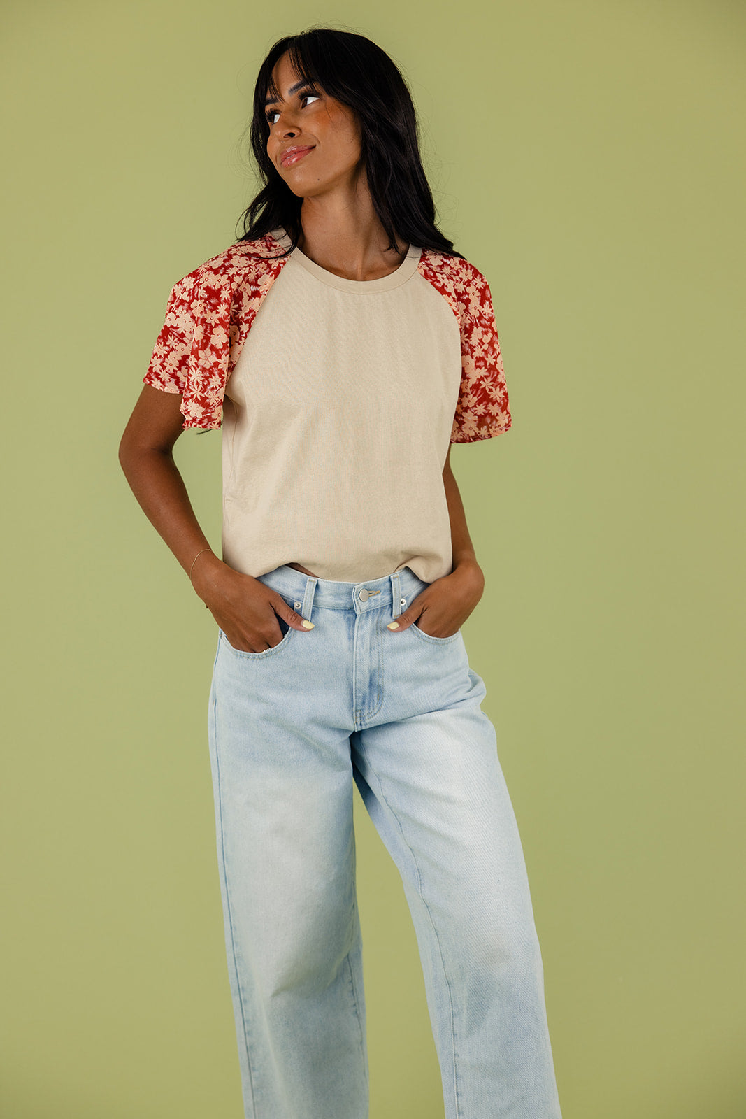 Blooming Flutter Sleeve Blouse