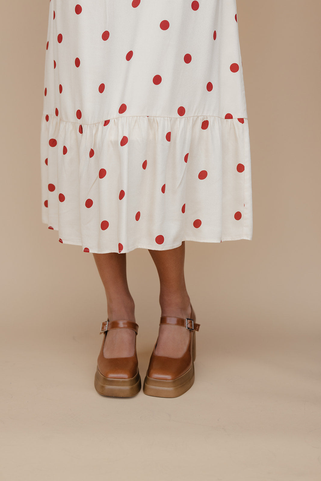 Amelie Polkadot Midi Dress
