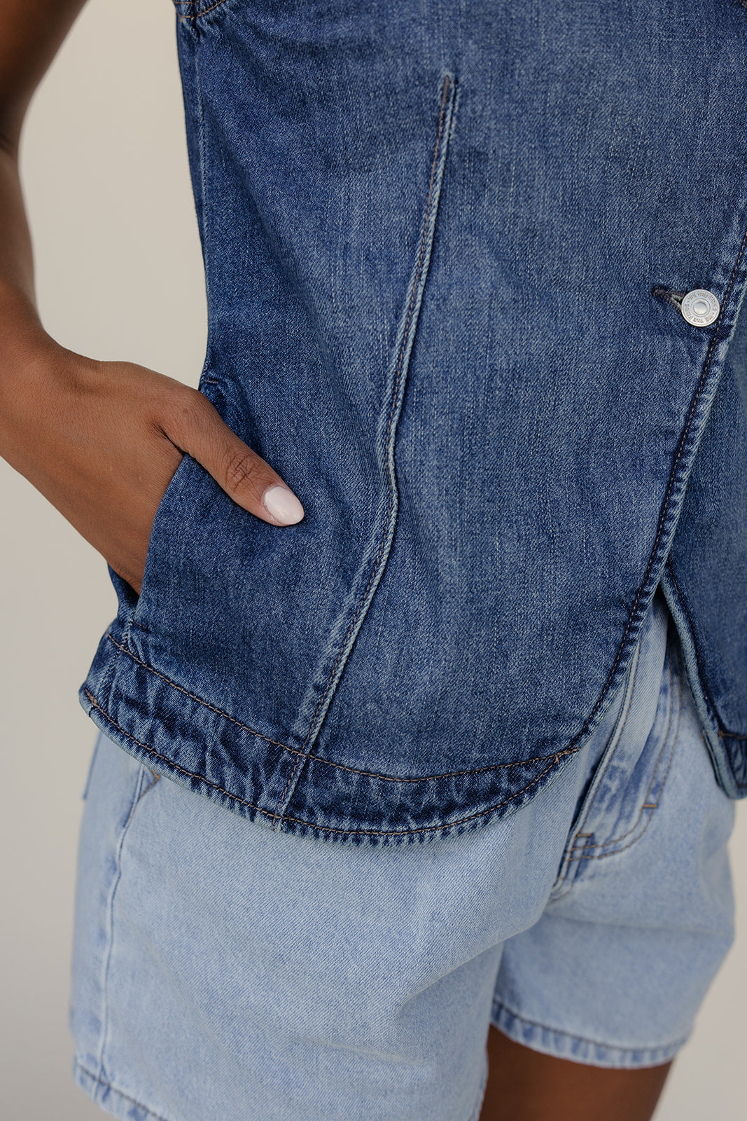 Free People Maris Denim Vest
