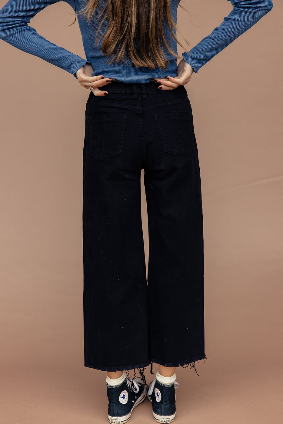 Oscar High Rise Crop Wide Leg Pants